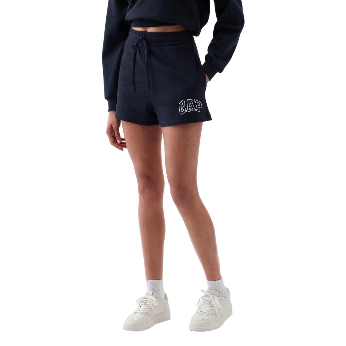 gap Women's Logo Print Relaxed mid Rise Shorts-picture-15