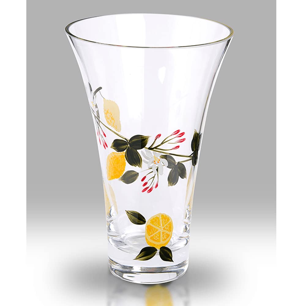 Nobile Glassware Lemon Grove Flared Glass Vase - 19cm 2288-22