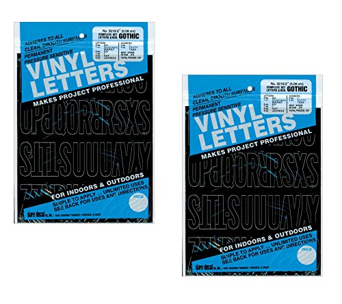Duro Decal Permanent Adhesive Vinyl Letters & Numbers: 2