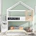 Moimhear Litera, cama infantil, con escalera y ventana, con somier, escalera con 3 cajones, color blanco (200 x 90 cm) (colchón no incluido)