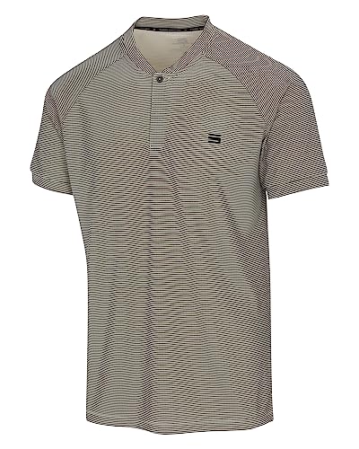 Image of Three Sixty Six Collarless Golf Shirts for Men - Men's Casual Dry Fit Short Sleeve Polo, Lightweight and Breathable