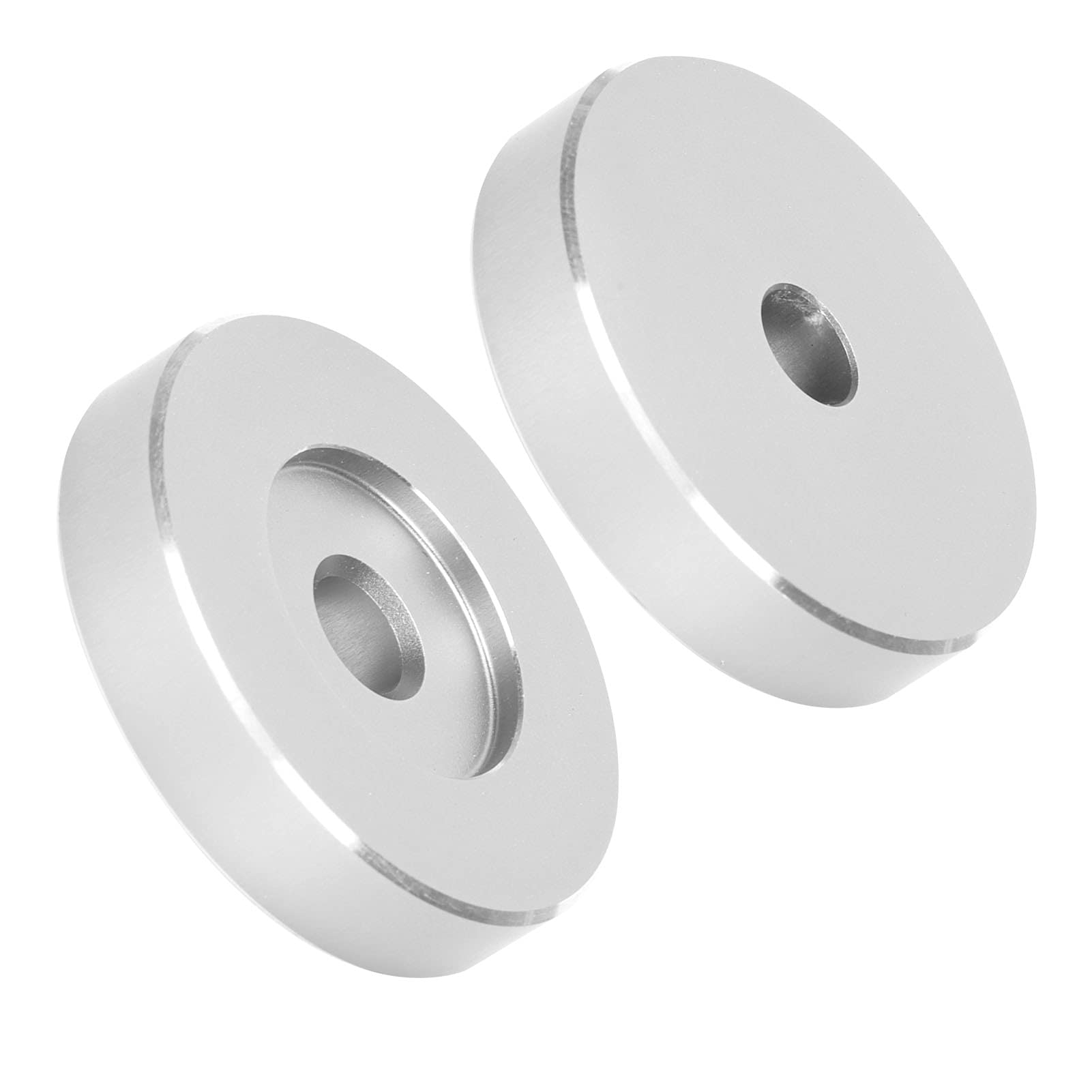 Adapter 45 obr./min do płyt 7-calowych, gramofon 45 obr./min, adapter do większości płyt Big Hole (srebrny)