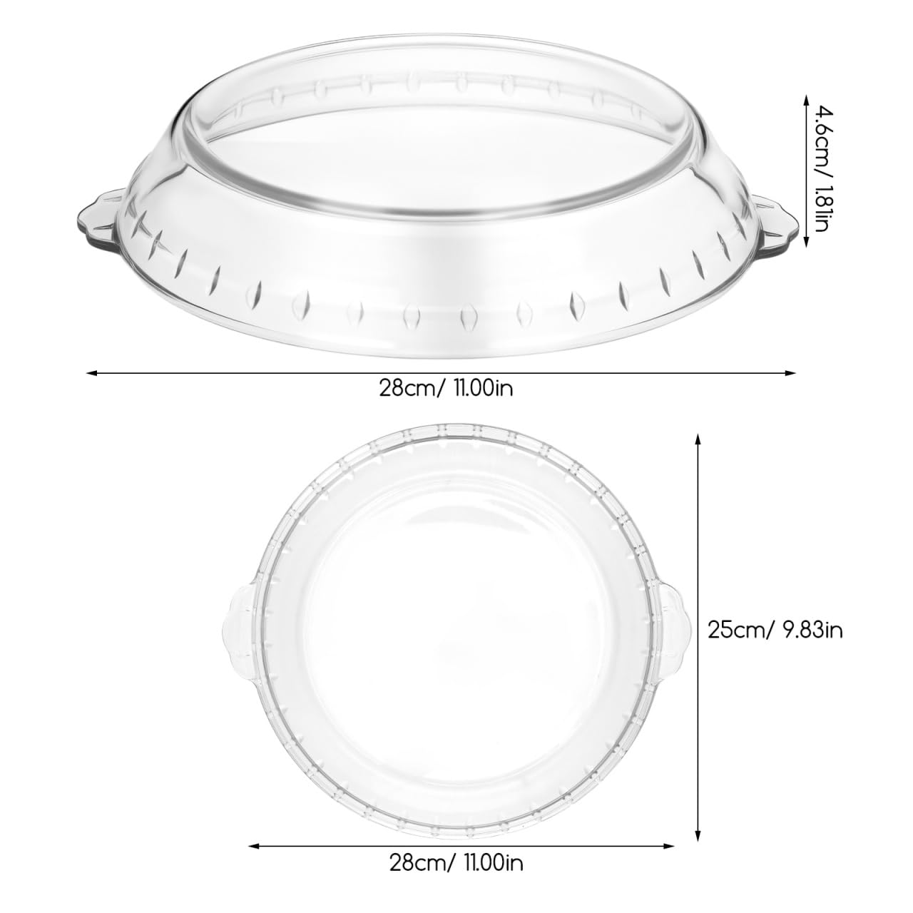 Cabilock Couvercle Verre Transparent pour Micro Ondes et Four Résistant Chaleur et Éclaboussures Compatible avec Plat à Quiche Cuisson Nettoyage Facile Au Lave