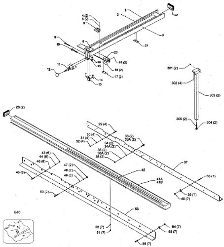 delta table saw fence - DELTA BC50 Biesemeyer Commercial Table Saw Fence System
