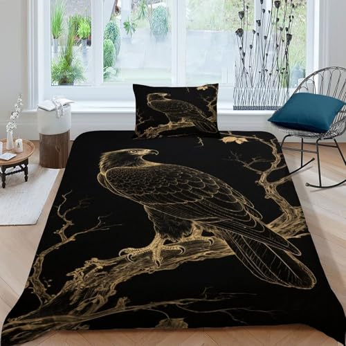 Housse de couette Eagle Forest Birds en microfibre pour s'évader dans la nature