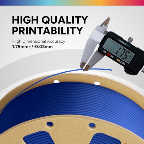 Image of OVERTURE PLA Filament 1.75mm PLA 3D Printer Filament, 1kg Cardboard Spool (2.2lbs), Dimensional Accuracy + /- 0.03mm, Fit Most FDM Printer (Blue)