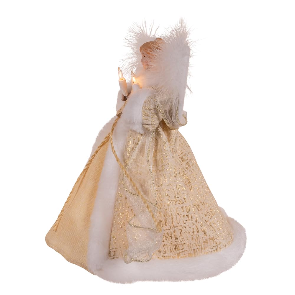 Kurt Adler Décoration de Sapin en Forme d'ange Naturel 10 lumières 25,4 cm