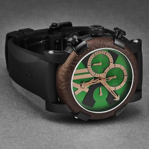 Romain Jerome Men's 'Titanic-DNA Chronograph Green Dial Black Rubber Strap Automatic Watch RJ.TI.CH.603.20 - Image 2
