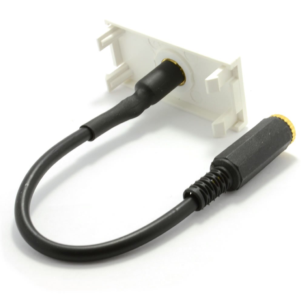 kenable Faceplate Module 3.5mm Stereo Jack Panel Mount Stub 15cm (~6 inch)