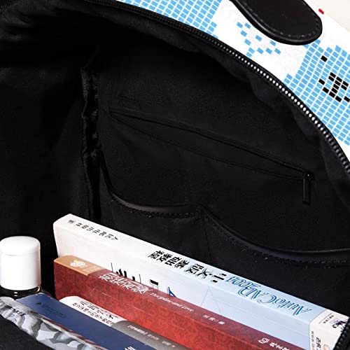Mochila ligera unisex con diseño abstracto de copos de nieve para portátil 4