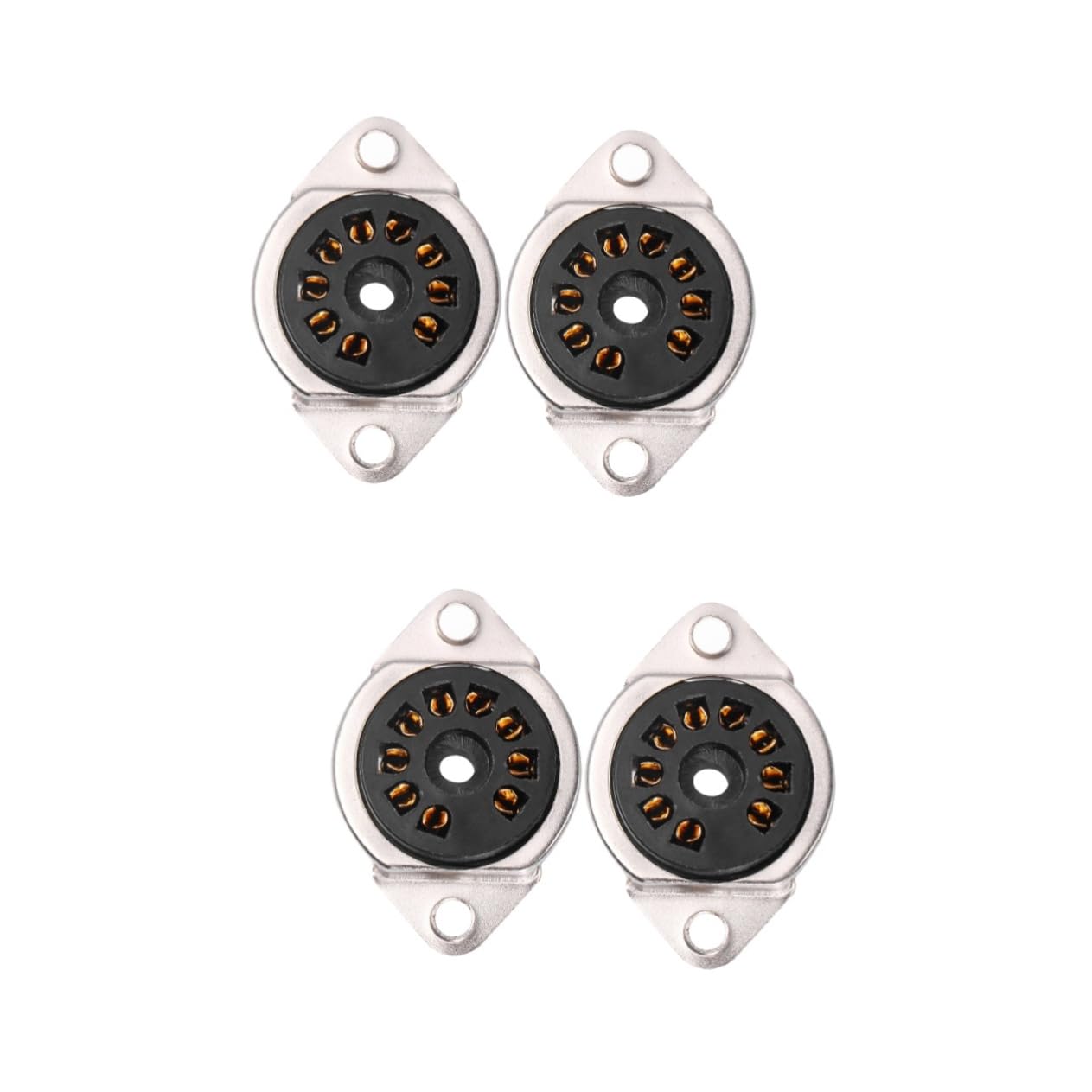 BESTonZON 4 Pièces Amplificateur Audio guitare prise de Tube électronique 9 broches support de douille tube Base à 9 broches pour guitare Prise électronique à