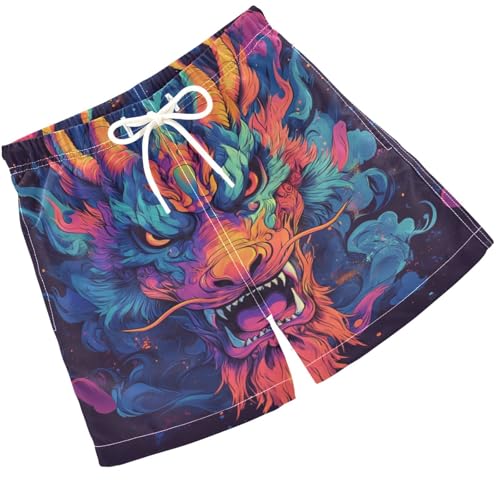Pigsaly Boys Swim Trunks Dragons Boys Board Shorts Swimsuit Swimwear Summer Bathing Suit 5T Multicolor