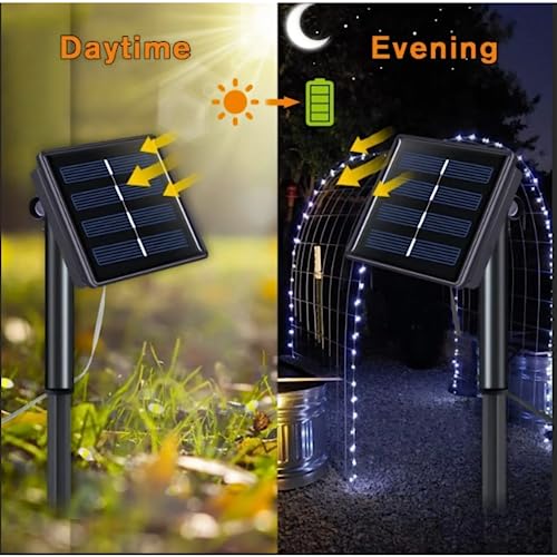 Image of MANSAA M68 Solar Powered LED String Lights | 5 Meter 50 LEDs | Yellow Color | Solar Powered | Outdoor Decoration | Automatic ON-Off (Yellow)