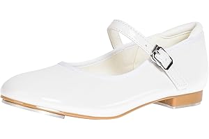 White Tap Shoes for Toddler Girls: Economy Unisex-Child Easy Slide Buckle Tap...