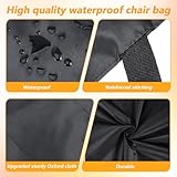 Camping Chair Replacement Bags 39.4Inches Portable Folding Chair Carry Bag with Shoulder Strap Lawn Chairs Bag Replacement Outdoors & Sports for Hammock Yoga Mat Tripods Fishing Poles (Black) - Image 3