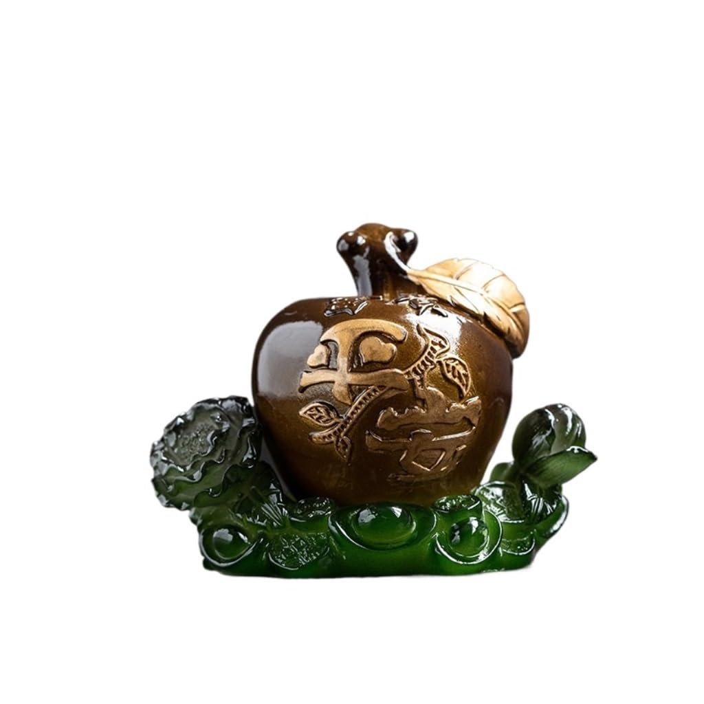 ENGENDER Kung Fu Tea Pet Creative Fruit Tea Pet Heat-changing Color Tray Set Accessories Resin(A)
