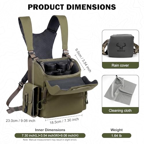 Image of MOXULE Binocular Harness Chest Pack: Bino Case with Rangefinder Pocket XL