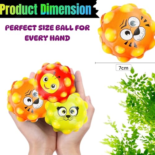 Image of Graphene Bouncing Moon Ball Soft Rubber 3D Pop Cartoon Animal Printed Space High Jumping Bubble Moon Ball for Kids Adults Pets Space Galaxy Bouncy Balls Toys (Pack of 1) Multicolour