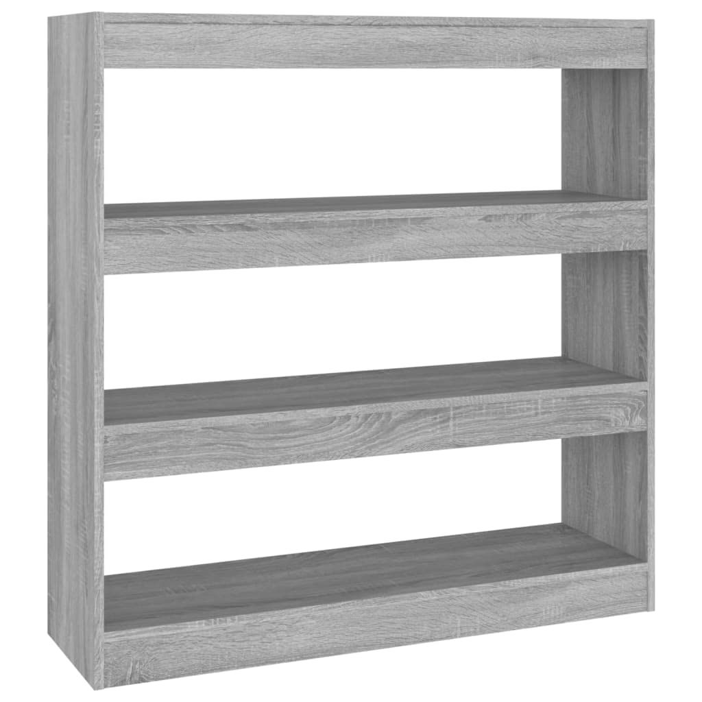 Sonoma - Scaffale per soggiorno, libreria, scaffalatura, divisorio, grigio, 100 x 30 x 103 cm, per libri, soggiorno, studio, ufficio
