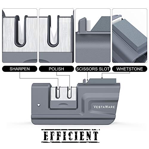 image for Vestaware Knife Sharpener, Suitable for Scissors and Kitchen Knives, S