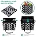 WISELIFE Reusable Grocery Bags 3-Pack Foldable Washable Large Storage Bins Basket Water Resistant Shopping Tote Bag Black