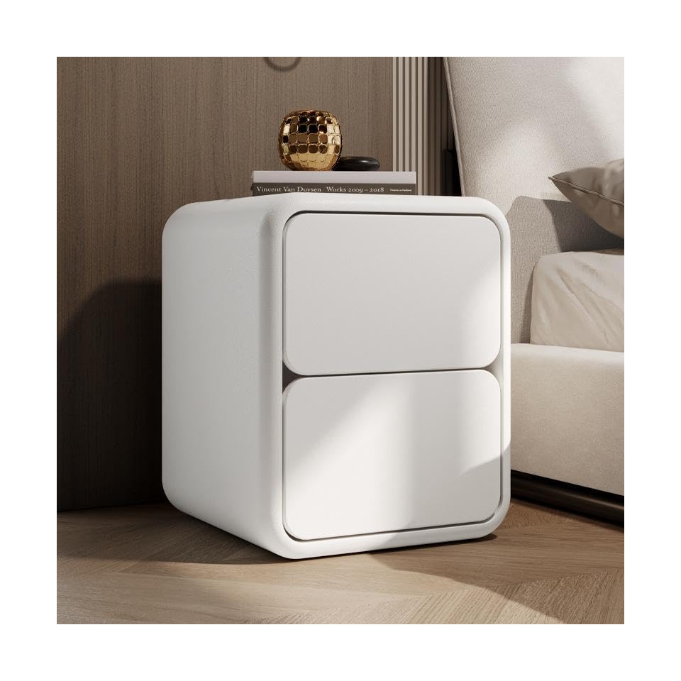 Mesita De Noche Mesita De Noche Blanca Estrecha Mesita De Noche para Dormitorio con Cajones Mesa Auxiliar para El Hogar Mesas Auxiliares Mesita De Noche Juego De 2 Cómoda Mesita De Noche Sim