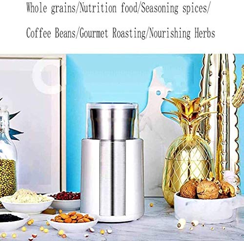 ZOUSHUAIDEDIAN Elektrische Kaffeemühle, Kaffeebohnenmühle mit Edelstahlklinge, leistungsstarke elektrische Mühlen for… – Bild 5