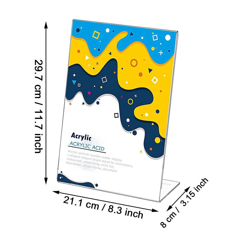 2 Pieces A4 Acrylic Poster, Sign Holder, Acrylic Poster Menu Holder, Display Poster Stand - Image 3