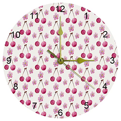Horloge murale silencieuse rose aquarelle pour créer une cuisine zen - 2