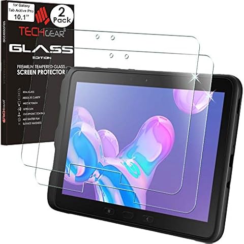 TECHGEAR Tempered Glass Screen Protectors for Galaxy Tab Active Pro Cover