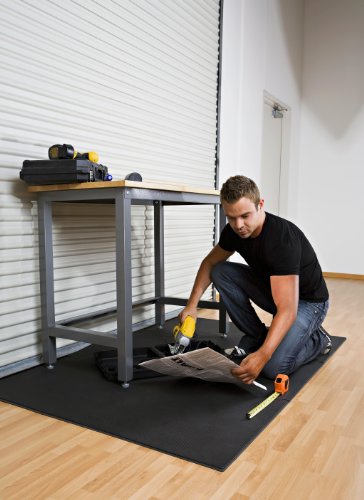 Norsk 240251 Reversible Recyclamat Multi-Purpose Foam Flooring, Black/Gray, 4-Pack #TOP4