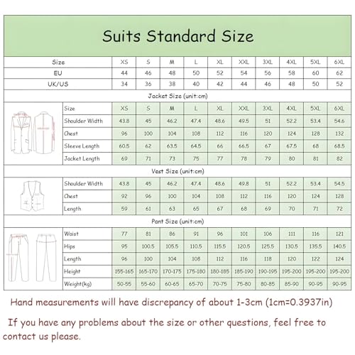 Mens Suit Formal 3 Piece Tuxedo Slim Fit Set Jacket Blazer Vest Pants for Groomsmen Wedding Prom Party2