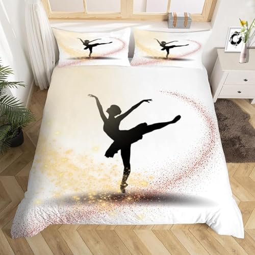Funda Nordica Cama 90 Gimnasia Funda de Edredón 135x200 cm 3D Gymnastik Liebhaber Ropa de Cama 3 Piezas de Microfibra Hipoalergénica y 2 Fundas de Almohada 50x75cm, t1877