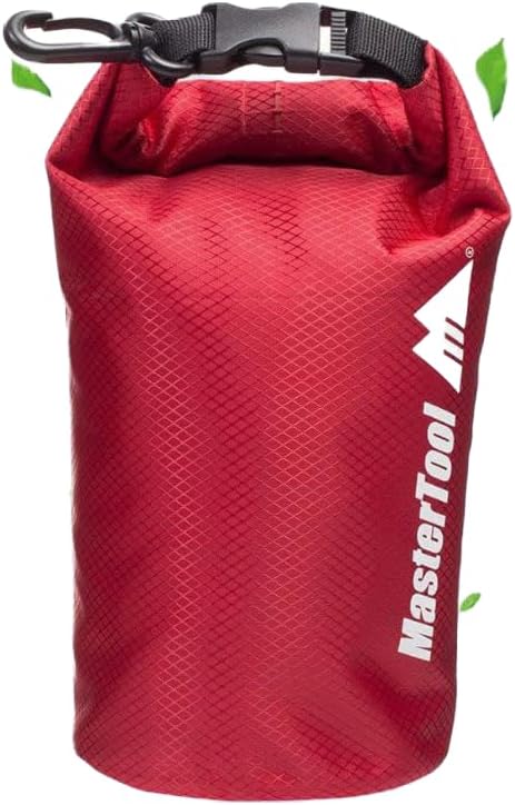 MasterToolFloating Waterproof Dry Bag 2L, Roll Top Sack Keeps Gear Dry for Kayaking, Rafting, Boating, Swimming, Camping, Hiking, Beach, Fishing