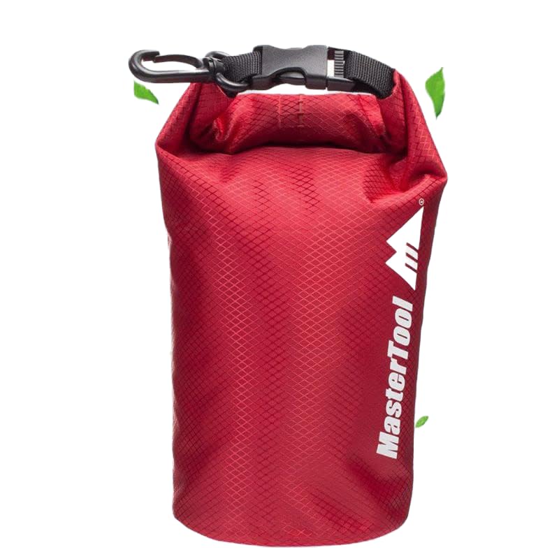 MasterToolFloating Waterproof Dry Bag 2L, Roll Top Sack Keeps Gear Dry for Kayaking, Rafting, Boating, Swimming, Camping, Hiking, Beach, Fishing