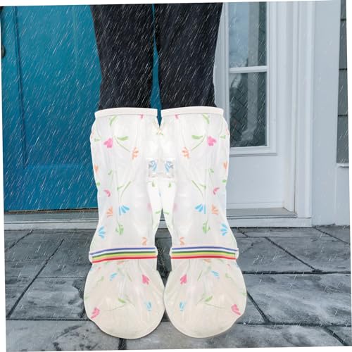 Protector de botas antideslizante reutilizable Outanaya, 1 par, transparente y moderno, para actividades al aire libre y lluvia, diseño alto miniatura 7