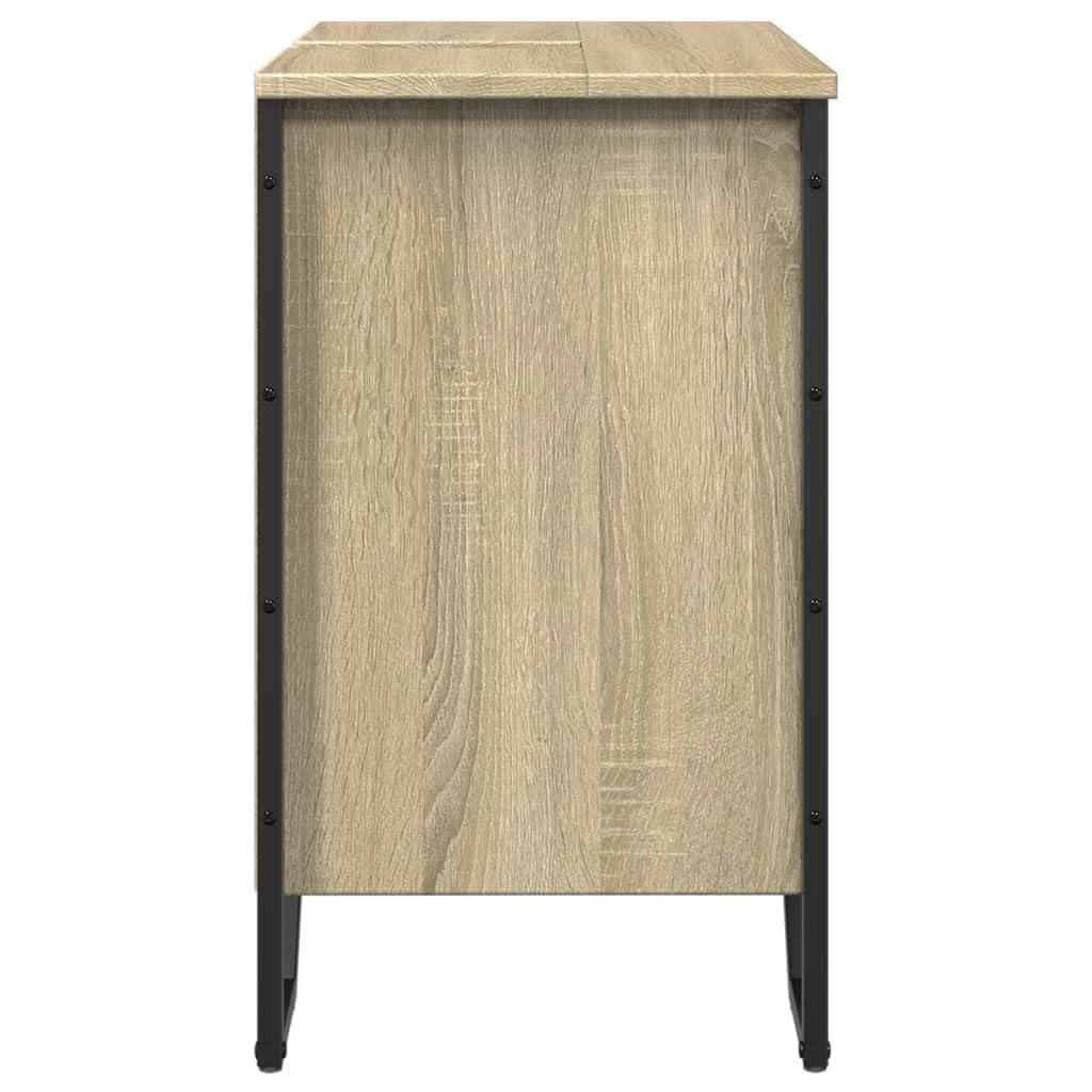 Szafka łazienkowa pod umywalkę, dąb sonoma, 60 x 35 x 60 cm, designerskie drewno, szafka łazienkowa, wolnostojąca do salonu, jadalni, kuchni, nowoczesny styl