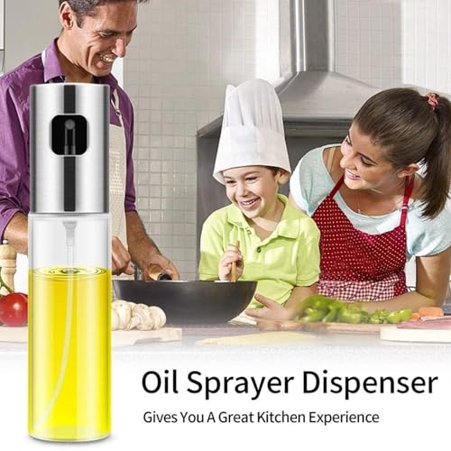 Image of Barebeauty Olive Oil Sprayer and Dispenser Bottle for Kitchen | 100ml Glass Oil Bottle with Premium Nozzle | Cooking Sprayer for Healthy Cooking and Salad Making (Spray Bottle)