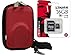 Produktbild Foto Kamera Tasche Your Box rot Set mit 16GB SDHC Speicherkarte für für Sony DSC- RX100 CyberShot DSC W830 WX350 / Canon IXUS 285 275 HS 180 175 / Panasonic Lumix DMC SZ10 / Nikon COOLPIX A300 A10