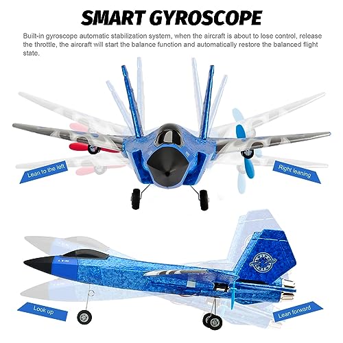 ANTSIR RC Airplane F-35 Remote Control Jet Plane 2 CH Easy to Fly for Kids Adults Beginners (Blue)