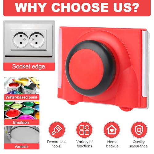 2 Stk Multifunktionale Paint Edger Kit, Farbkantenwerkzeug Kantenmaler, Latex-Farbkantenschneider, Paint Edger Wand Eckpad Trimmer mit Handschuhe, Handheld Brush Paint Edger Tool für Wand Decke Ecken