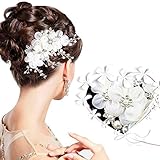 ❀ Größe des Clips für das Haarschmuck Hochzeit - Über 12,5 cm x 6 cm. Über gewicht: 20 g.
