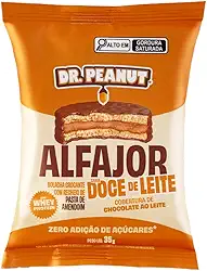 Doctor Peanut Alfajor Sabor Doce de Leite c/Cobertura de Chocolate ao Leite 35g