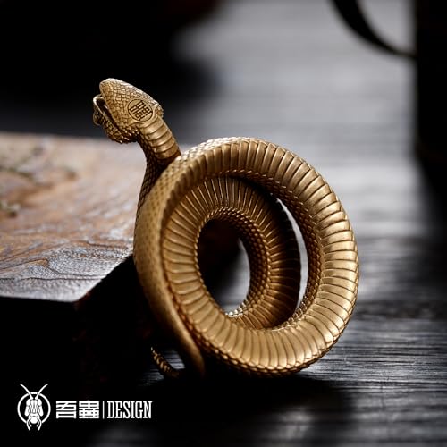 WOOTRON Presente personalizado divertido - latão, cascavel, réptil, porta-canetas, caneta arrastar