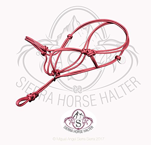 Sierra Horse Halter Poly Rope Tied Horse Training Halter - Corrects Bad Habits in All Breed of Horses - 4 Sizes and Colors - Red, Grey, Black, Brown (Small, Grey)