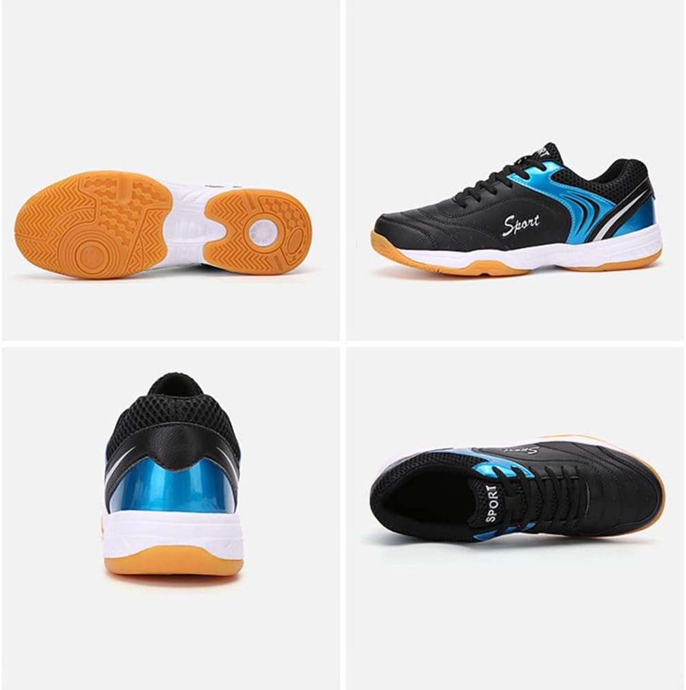 Maylrvjv Men's Badminton Shoes Lightweight Wear-Resistant Indoor Court Training Racketball Squash Tennis Athletic Shoes