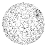 Beavorty Pantalla de Lámpara Colgante de Hierro Forjado, Diseño de Alambre Hueco, Forma Esférica Pequeña, Color Metálico Electrochapado, para Lámparas de Pasillo y Decoración Vintage
