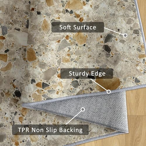 Tapis terrazzo imitation cachemire au design abstrait moderne 200x290cm - 6