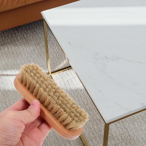Cepillo para limpiar zapatos de cerdas naturales que elimina la suciedad sin rayar el cuero 4