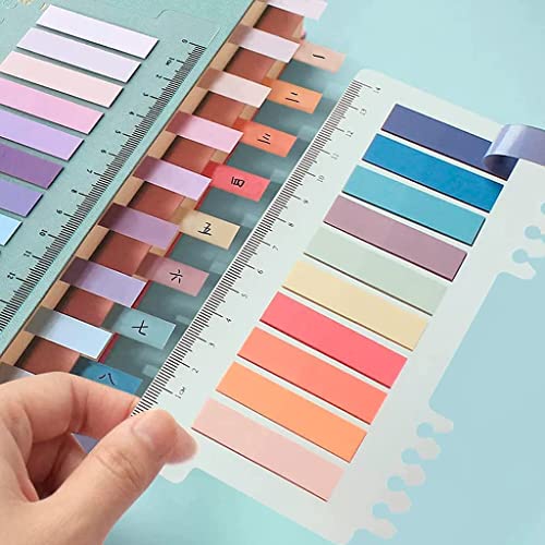 Image of Sticky Tabs Sticky Index Tabs for Annotating Books Page Markers Transparent Sticky Notes Colorful Morandi Sticky Book Tabs (1 Packs | 200 Pcs Notes)